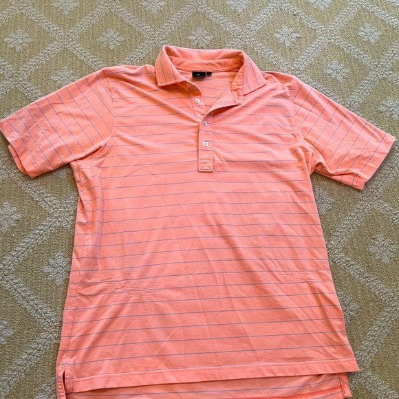Orange and Blue Striped Golf Polo - Picture 1 of 2